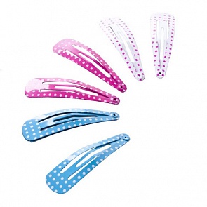 Набор заколок клик-клак Зайка, 5 х 1,2 см, 6 шт (Mary Poppins, 455056)